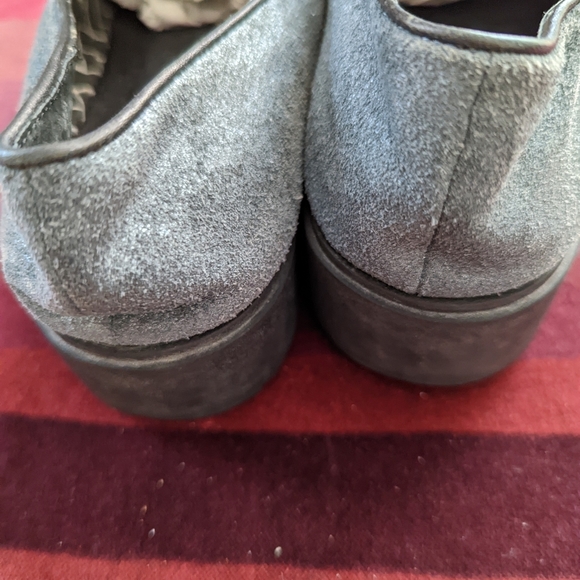 SHELLYS LONDON Blue Suede Platform Shoes Size 7.5 - Picture 5 of 9